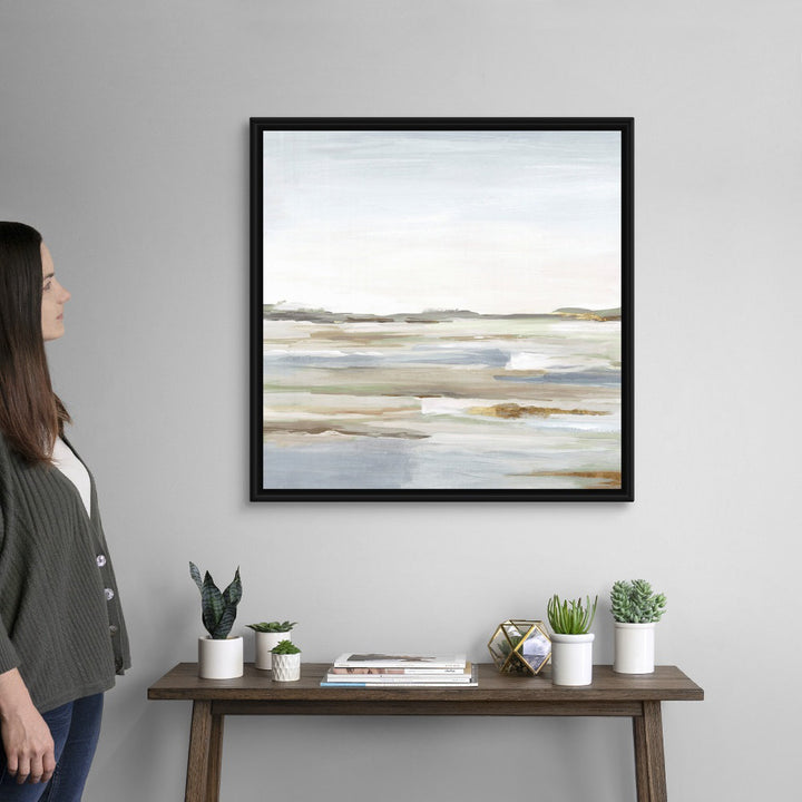 Vastness II by Eva Watts - Painting Print Wade Logan® Size: 32" H x 32" W x 1.75" D Format: Black Framed Canvas