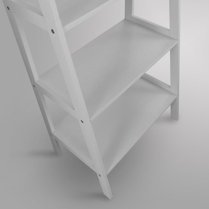 Natrona 72.5" H x 25.25" W Solid Wood Ladder Bookcase Zipcode Design™ Color: White