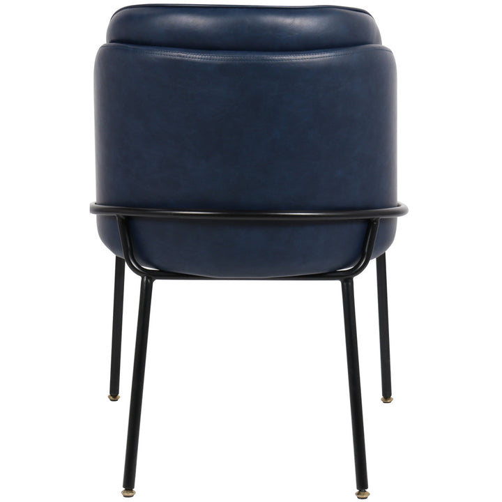 Philpott Faux Leather Dining Chair, Set Of 2 (Set of 2) Trent Austin Design® Upholstery Color: Navy