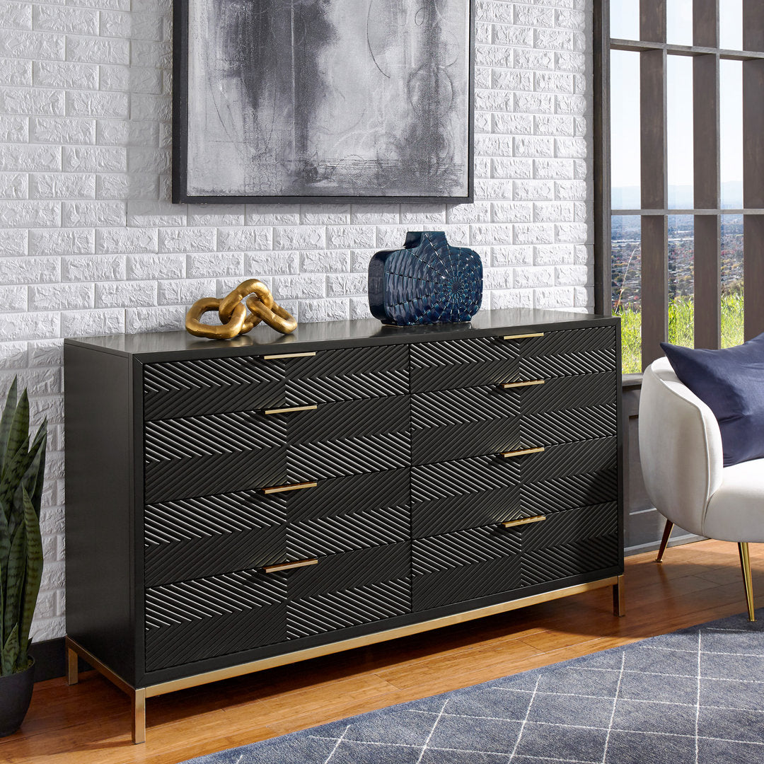Leshia 8 Drawer 64" W Double Dresser Willa Arlo™ Interiors