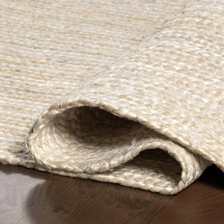 Cruise Handmade Braided Jute Area Rug in Off White Highland Dunes Rug Size: Square 5'