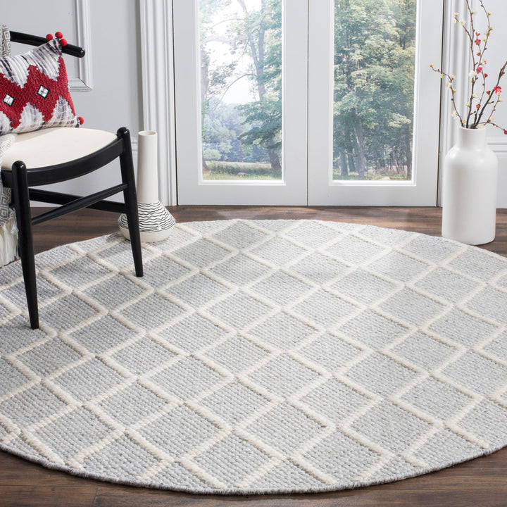 Huberty Hand Woven 60% Wool And 40% Viscose Geometric Rug Union Rustic Rug Size: Round 6'