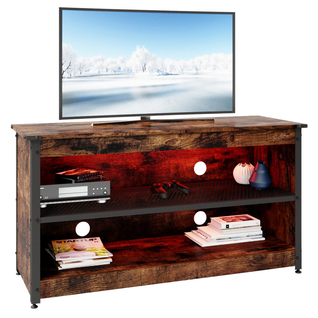 Antenore TV Stand for TVs up to 65" Zipcode Design™ Color: Brown/Black Overall Entertainment Center Width - Side to Side: 44.09