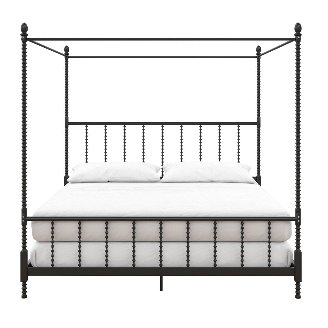 Frankie Low Profile Canopy Bed Kelly Clarkson Home Color: Black Size: King