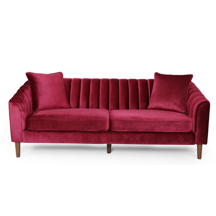 Lawson 84.5" Recessed Arm Sofa Kelly Clarkson Home Upholstery Color: Wine