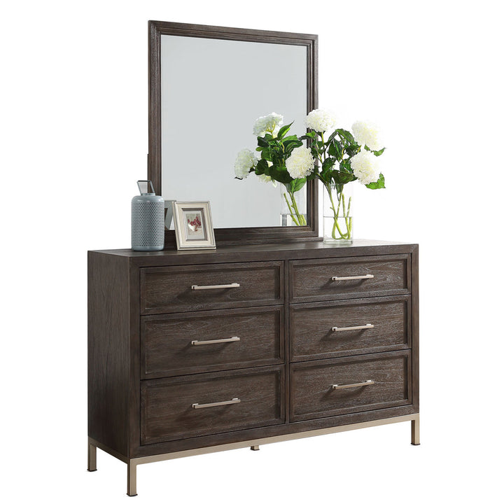 Briner 6 Drawer 81" W Double Dresser with Mirror Mercury Row®