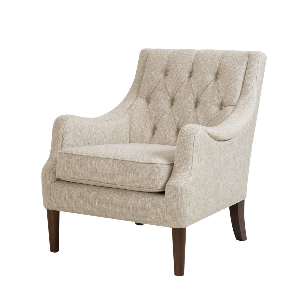 Anatonia 29.25" Wide Tufted Wingback Chair Birch Lane™ Fabric: Beige