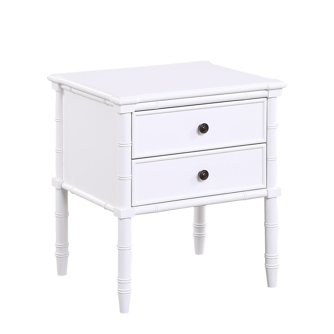 Peggy 2-Drawer Nightstand Three Posts™ Color: White