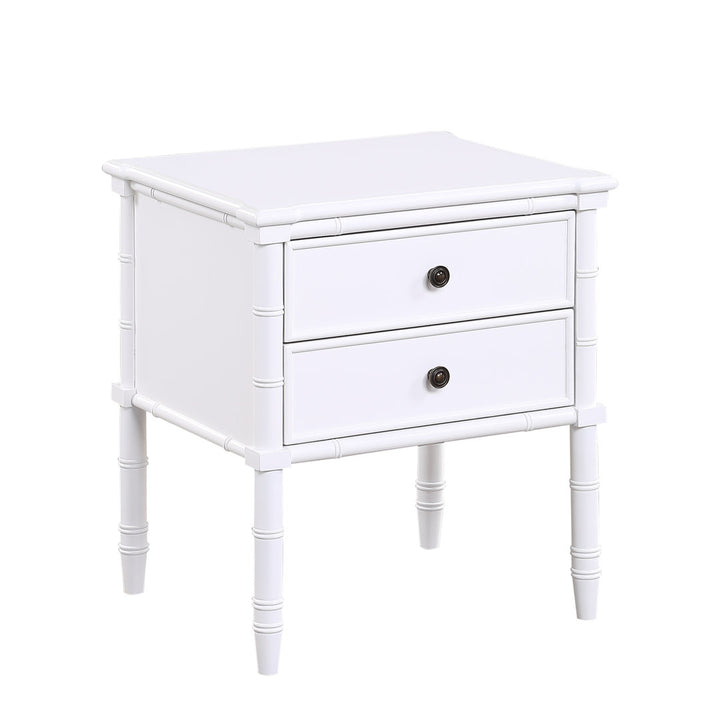 Peggy 2-Drawer Nightstand Three Posts™ Color: White
