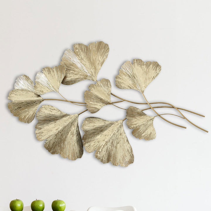 Ginko Leaves Bouquet Wall Décor Everly Quinn