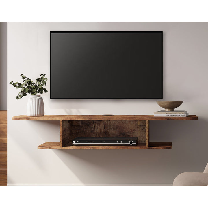 Rik Floating TV Stand for TVs up to 65" Ebern Designs Color: Walnut