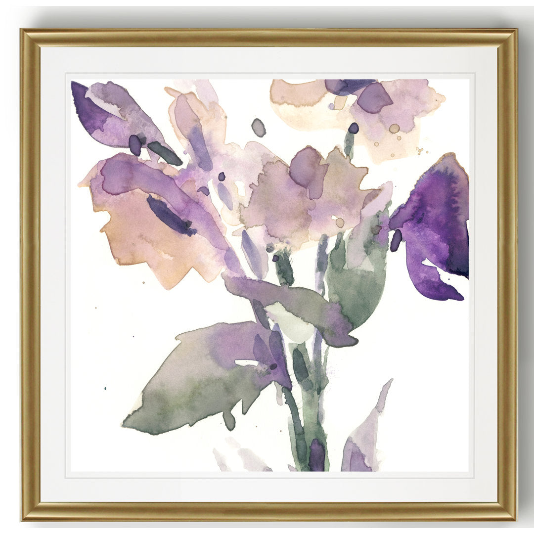 Garden Blooms II' Painting on Canvas Etta Avenue™ Size: 26.5" H x 26.5" W x 1.5" D Format: Gold Framed