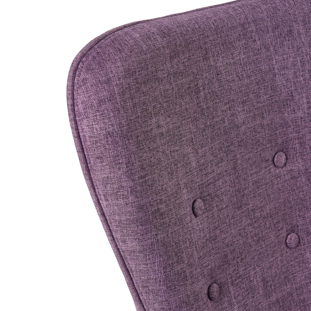 Dayon 68.58Cm Wide Tufted Polyester Lounge Chair and Ottoman George Oliver Fabric: Purple  Polyester Blend