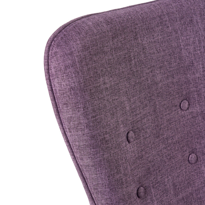 Dayon 68.58Cm Wide Tufted Polyester Lounge Chair and Ottoman George Oliver Fabric: Purple  Polyester Blend