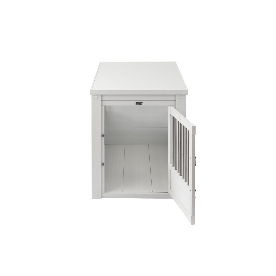 Southwick ECOFLEX® Furniture-Style Dog Crate – End Table Design Archie & Oscar™ Color: Antique White Size: Large (28" H x 24" W x 35.4" D)