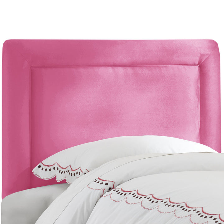Rowberrow Upholstered Panel Headboard Mercury Row® Size: Twin Upholstery: Hot Pink Performance Microsuede