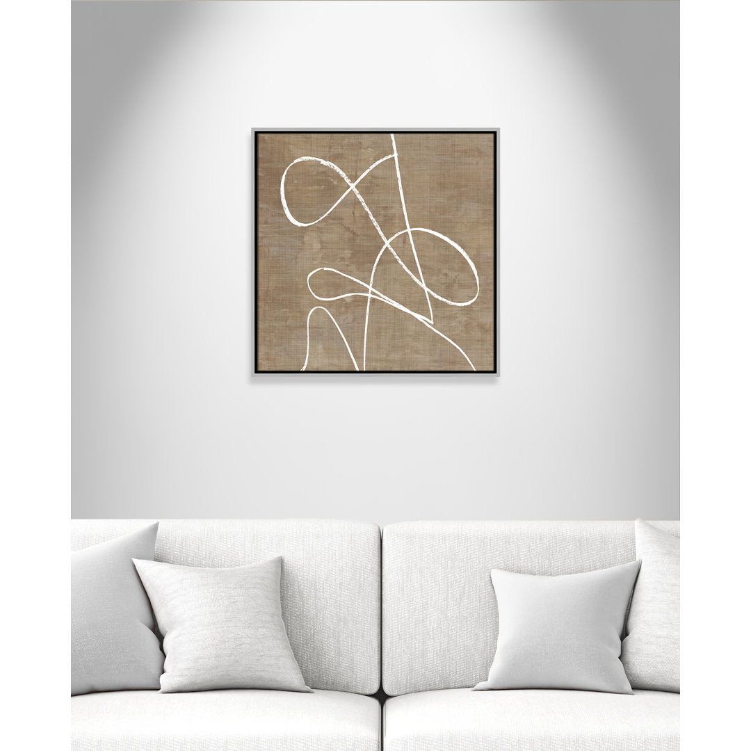 Swooping Lines - Floater Frame Painting on Canvas Joss & Main Size: 25.5" H x 25.5" W x 2" D Format: Silver
