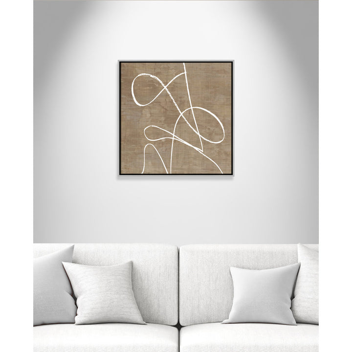 Swooping Lines - Floater Frame Painting on Canvas Joss & Main Size: 25.5" H x 25.5" W x 2" D Format: Silver