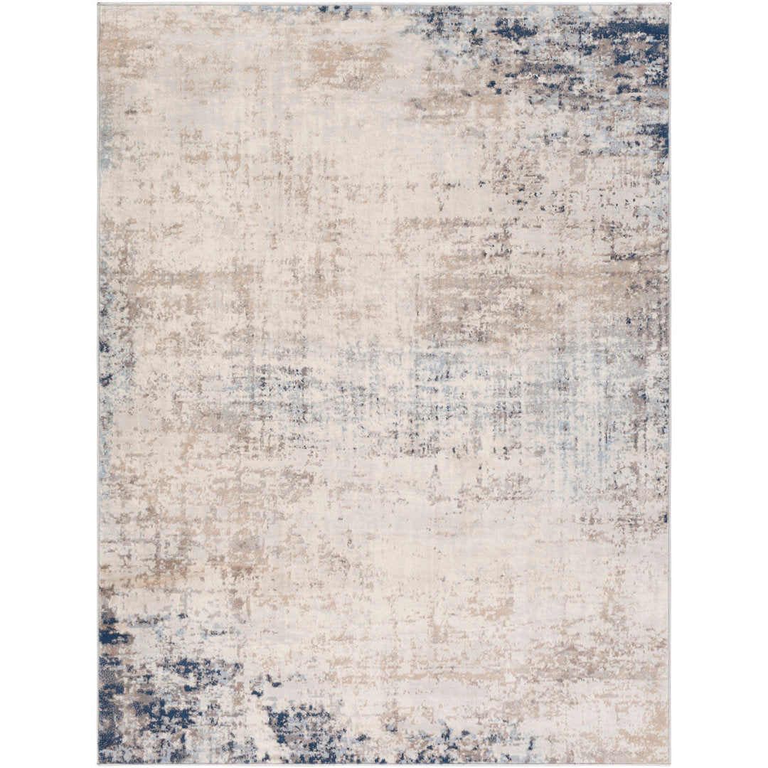 Jemison Abstract Blue/Ivory Area Rug Trent Austin Design® Rug Size: Rectangle 5'3" x 7'1"