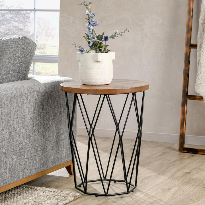 Lupi Drum End Table Mercury Row®