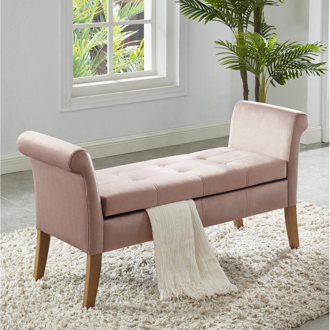 Cargo Upholstered Flip Top Storage Bench House of Hampton® Color: Pink