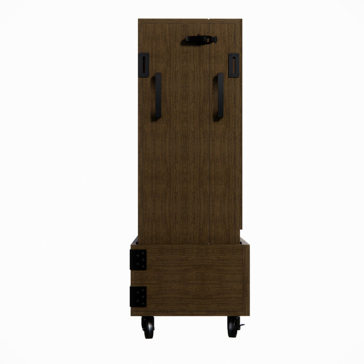 Imperial Queen Solid Wood Rolling Cabinet Bed with Mattress Red Barrel Studio® Color: Brown