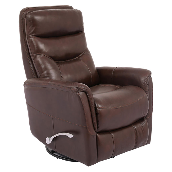 30" Top Grain Leather Manual Swivel Glider Recliner with Flared Arms Red Barrel Studio® Upholstery Color: Robust Genuine Leather