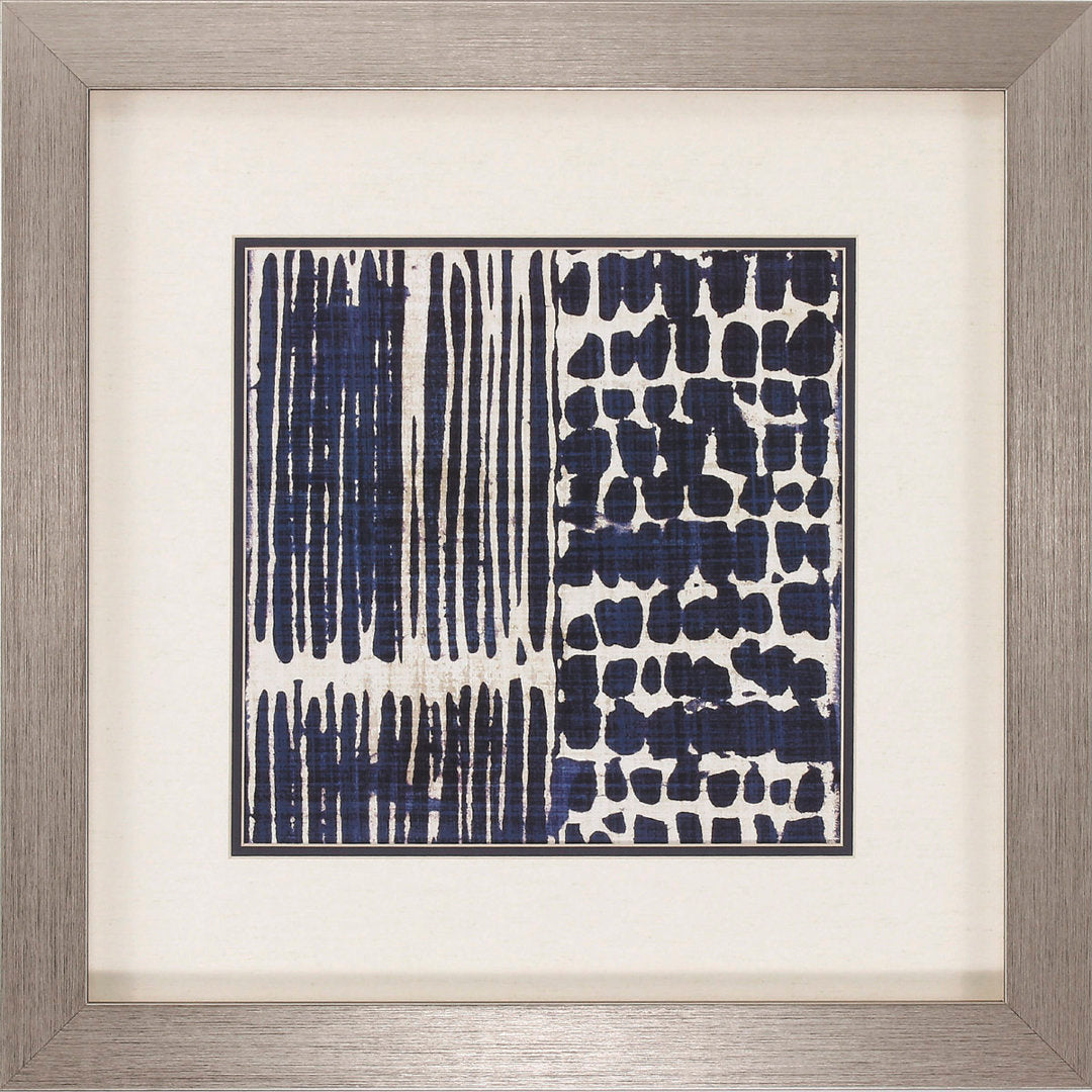Indigo Batik - 4 Piece Frame Graphic Art Set on Paper (Set of 4) Dakota Fields