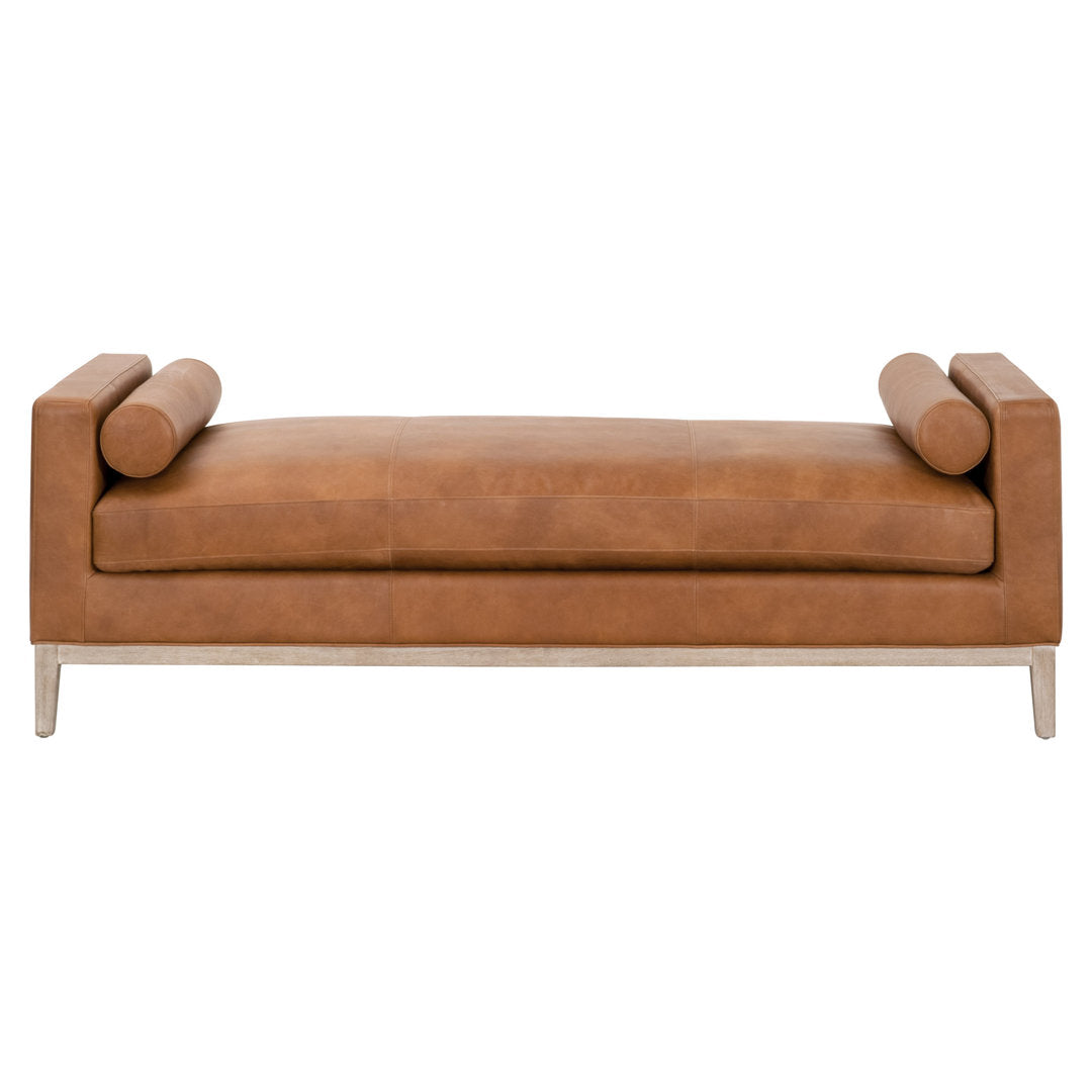 Jionni Genuine Leather Two Square Arm Chaise Lounge Corrigan Studio®