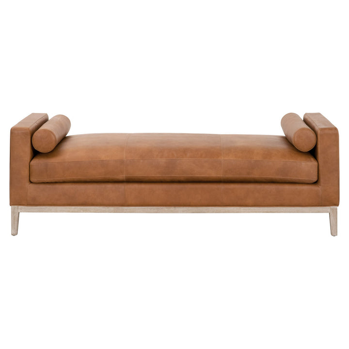 Jionni Genuine Leather Two Square Arm Chaise Lounge Corrigan Studio®