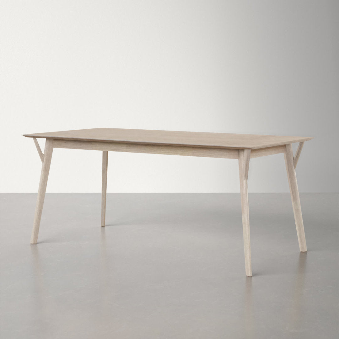 Evanston 71" Wood Dining Table AllModern Color: White Wash