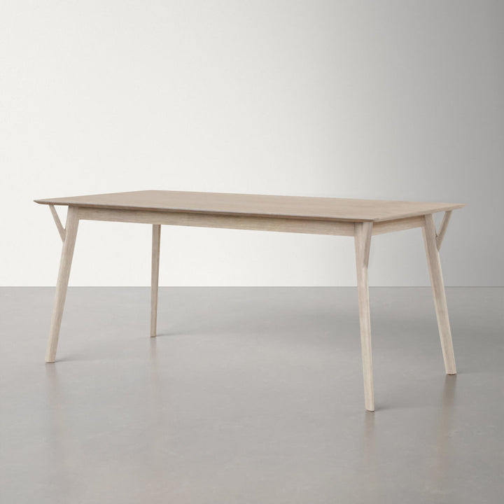 Evanston 71" Wood Dining Table AllModern Color: White Wash