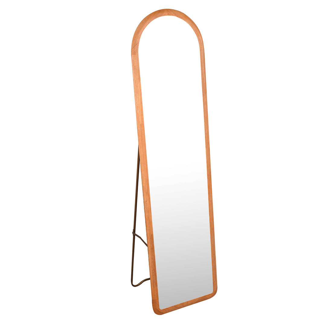 Norphlet Arched Full Length Mirror with Stand, Fully Assembled Dressing Wall-Mounted Mirror Wade Logan®