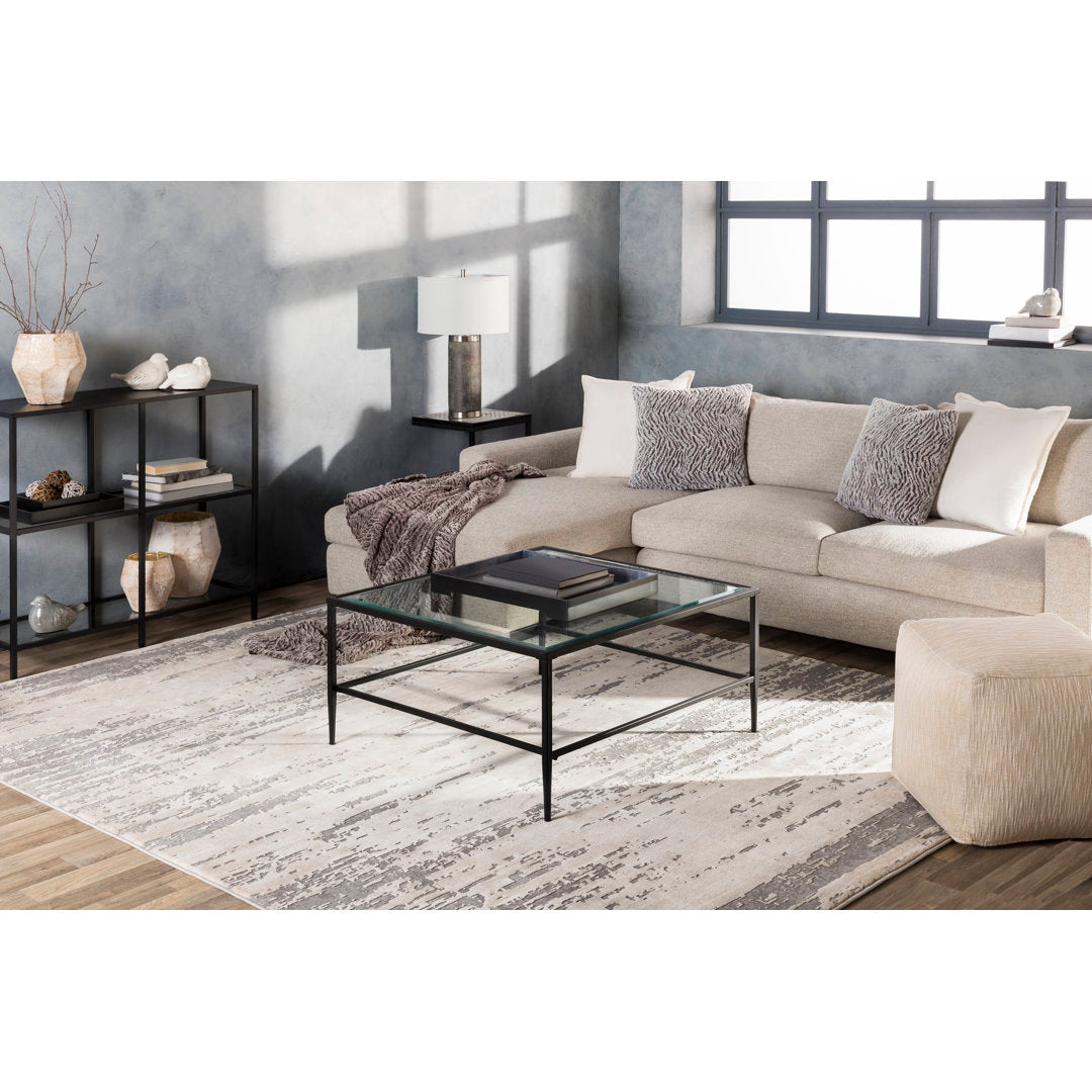 Bridgeton Abstract Gray/Khaki Area Rug Greyleigh™ Rug Size: Rectangle 7'10" x 10'3"