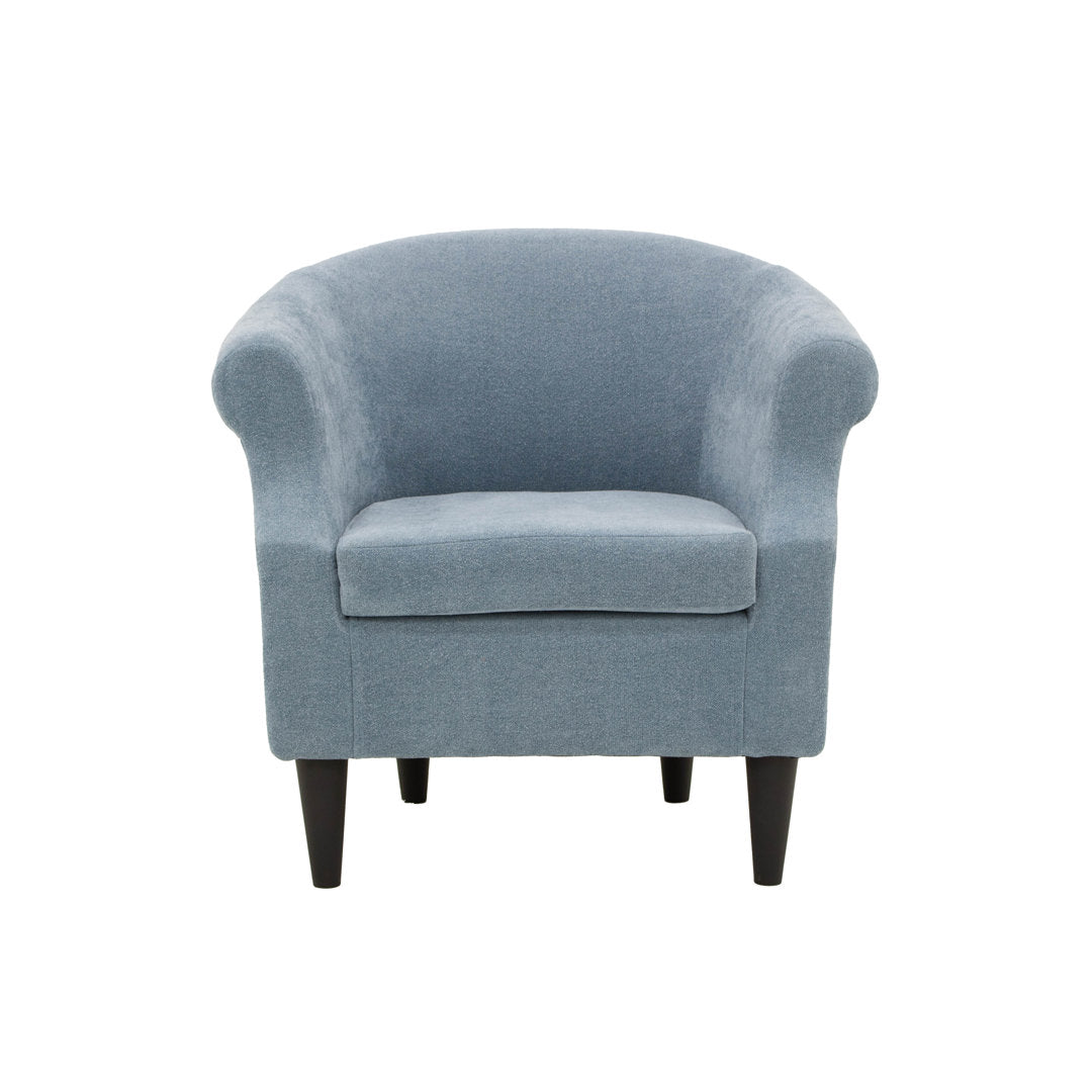 Adea Polyester Barrel Chair Lark Manor™ Fabric: Chloe Sky