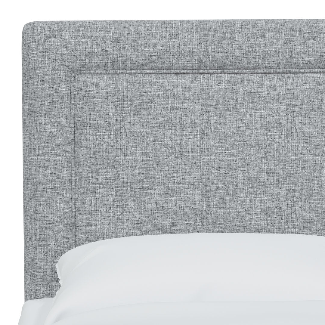 Rowberrow Upholstered Panel Headboard Mercury Row® Size: King Upholstery: Zuma Pumice Textured Linen