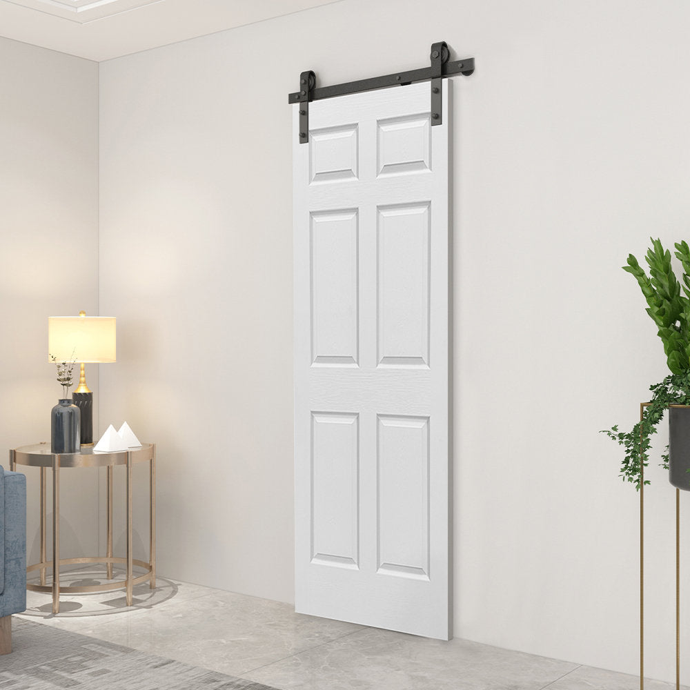 Paneled MDF Composite Bifold Barn Door with Installation Hardware Kit Calhome Size: 24" x 80" Finish: Primed White