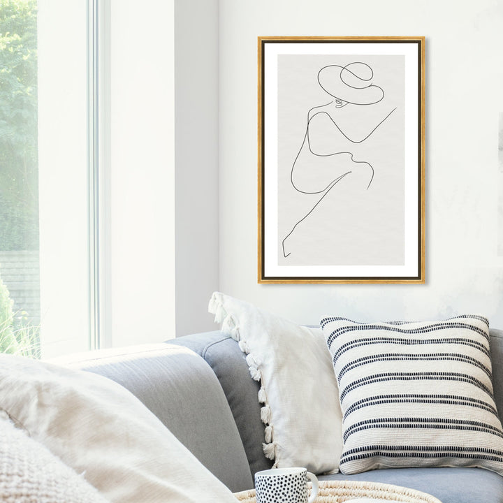 Fashion and Glam Sunday in The Park Accessories - Graphic Art on Canvas Oliver Gal Prints Size: 36" H x 24" W Format: Gold Framed