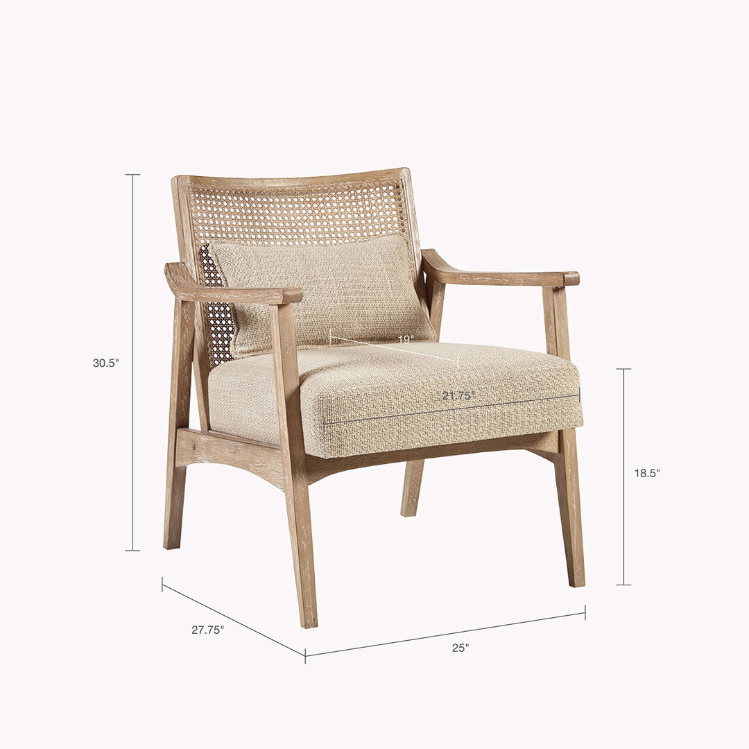 Kelly Cane Back Accent Chair INK+IVY