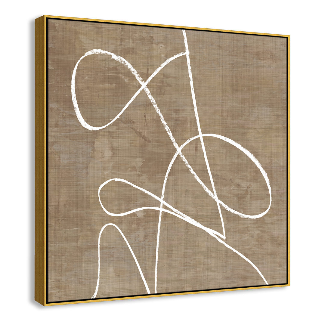 Swooping Lines - Floater Frame Painting on Canvas Joss & Main Size: 46.5" H x 46.5" W x 2" D Format: Gold