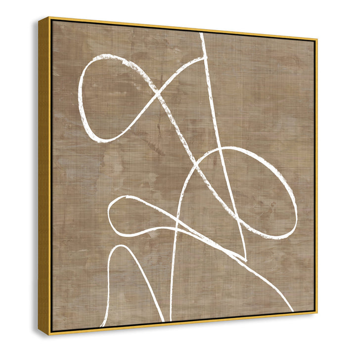 Swooping Lines - Floater Frame Painting on Canvas Joss & Main Size: 46.5" H x 46.5" W x 2" D Format: Gold