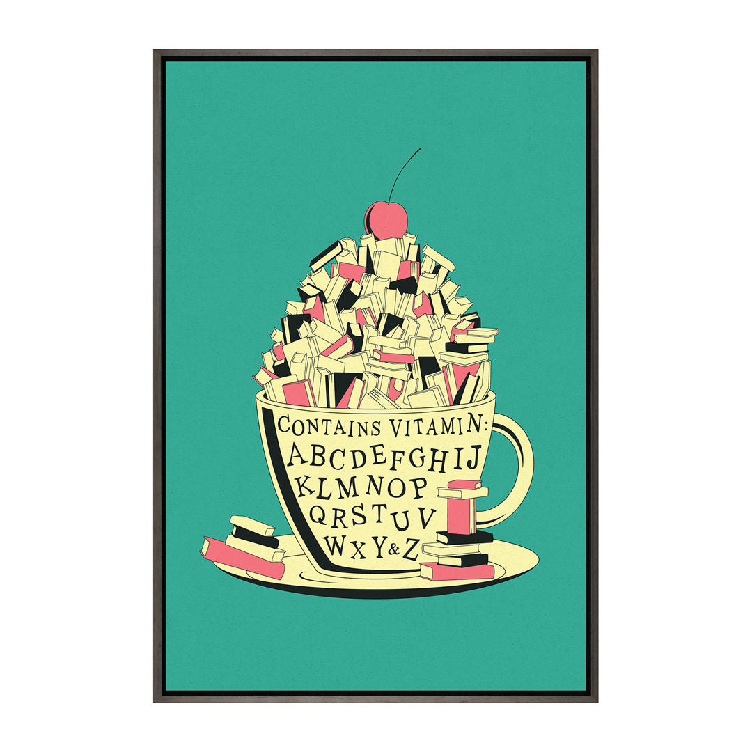Read II Kids Framed Art East Urban Home Size: 60" H x 40" W x 1.5" D Format: Dark Rustic Gray Framed Canvas