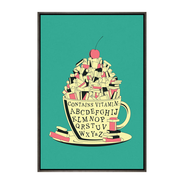 Read II Kids Framed Art East Urban Home Size: 60" H x 40" W x 1.5" D Format: Dark Rustic Gray Framed Canvas
