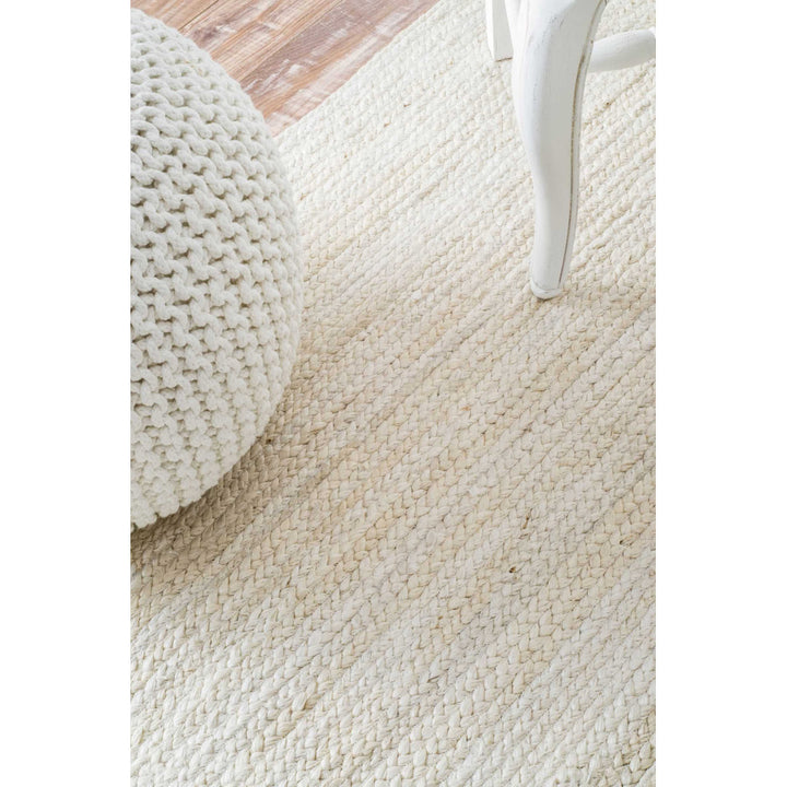 Cruise Handmade Braided Jute Area Rug in Off White Highland Dunes Rug Size: Oval 3' x 5'