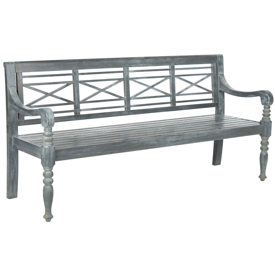 Paull Wooden Garden Bench Highland Dunes Color: Ash Gray