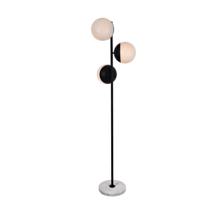 Yearby 65.5" Tree Floor Lamp Mercury Row® Shade Color: Frosted White Base Finish: Black