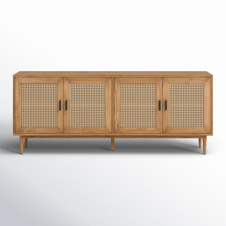 Genie Solid Wood 4 - Door Sideboard Joss & Main Color: Natural Brown