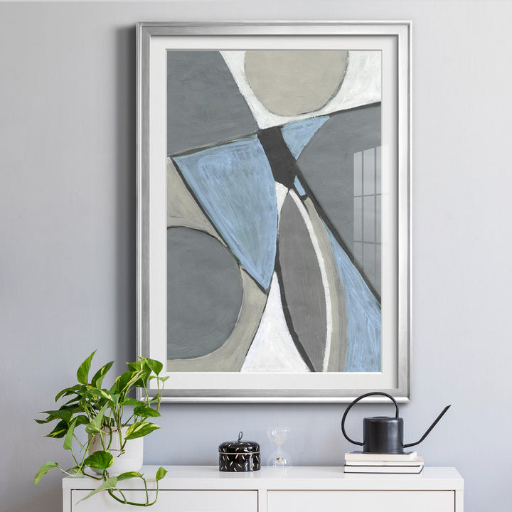 A Soft Jeweled Geometric I by Merri Pattinian - Picture Frame Print on Paper George Oliver Size: 30.5" H x 42.5" W x 1.5" D Format: Silver Framed