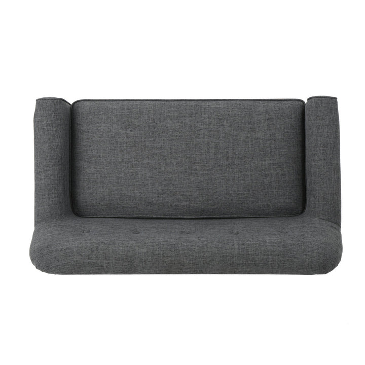 Deby 49.75" Flared Arm Loveseat George Oliver Upholstery Color: Gray Polyester