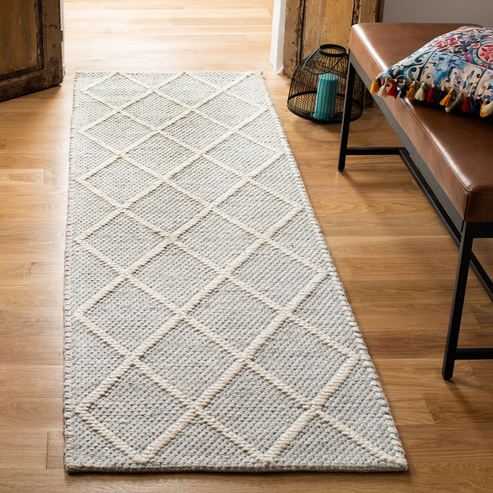 Huberty Hand Woven 60% Wool And 40% Viscose Geometric Rug Union Rustic Rug Size: Runner 2'3" x 8'